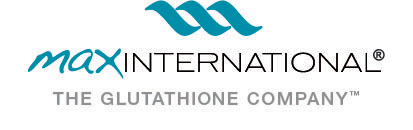 New Max International logo featuring trademark The Glutathione Company
