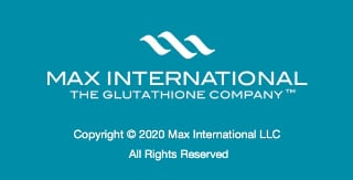 Max International logo and contact details